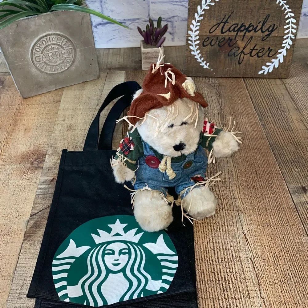 Starbucks Coffee Company 16th Edition Bearista Scarecrow Bear 2001 Coffee Lover